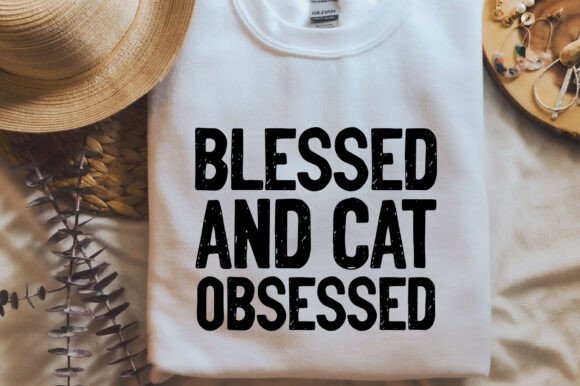Blessed and Cat Obsessed SVG PNG Cat SVG