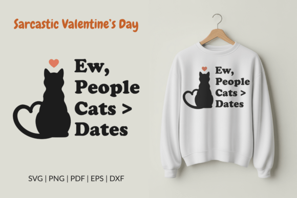 Funny Anti Valentine Cat SVG