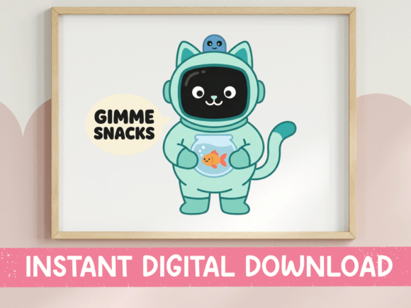 Gimme Snacks Space Cat SVG
