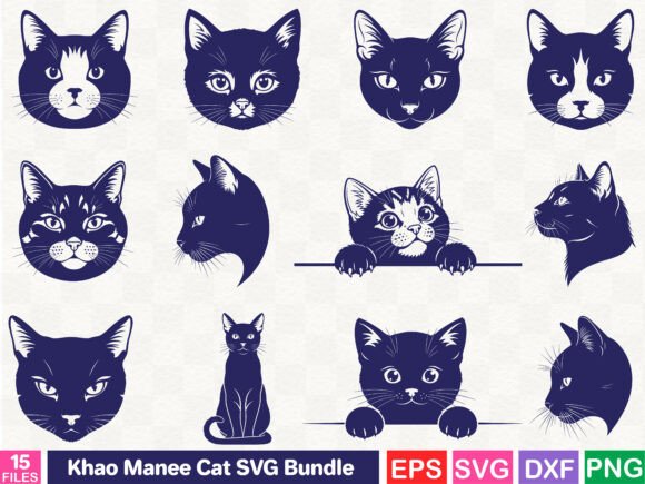 Khao Manee Cat SVG Bundle