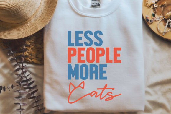 Less People More Cats SVG PNG Cat SVG T-