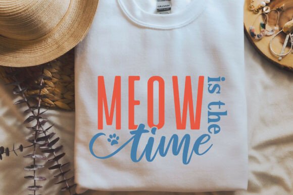 Meow is the Time SVG Cat Design