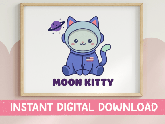 Moon Kitty Space Cat SVG