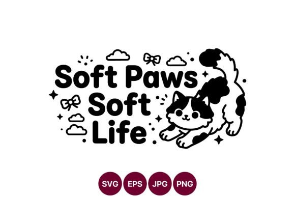 Soft Paws Cat SVG Design