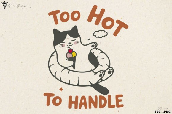 Summer Too Hot to Handle Cat SVG PNG