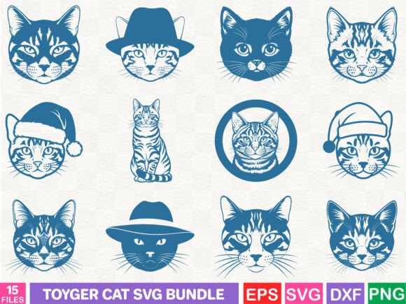 Toyger Cat SVG Bundle