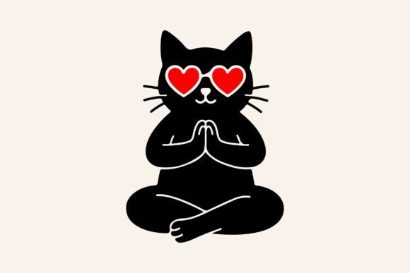 Yoga Cat SVG, Cat Clipart, Cat Cut File